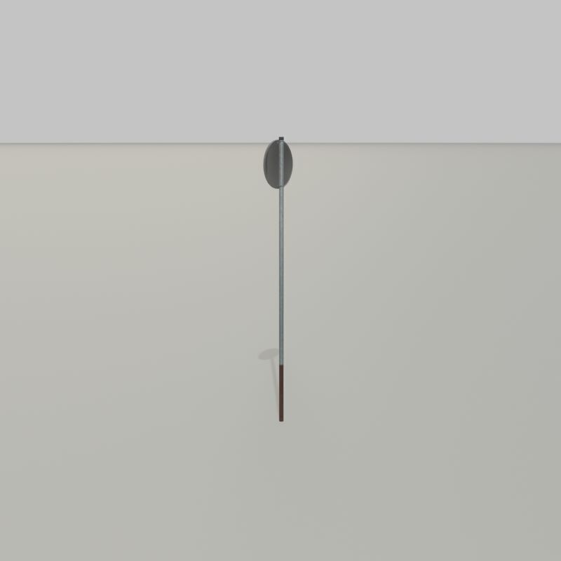 Traffic sign 274-100 Speed limit 100 km h Size-2 Low-poly 3D model_39