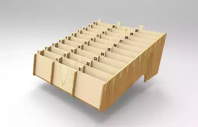 Multi Cell Phone Rack 30 Laser Cut  3D print model