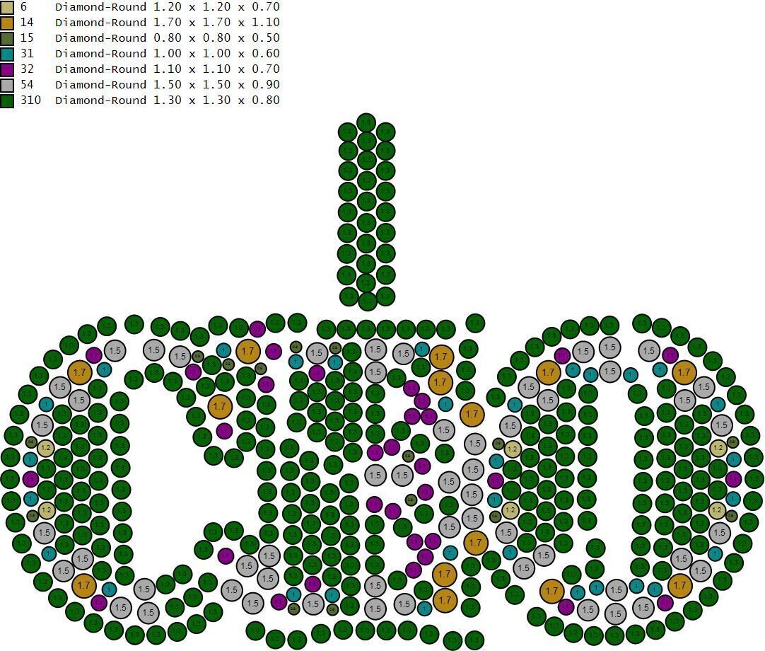 Custom CEO Name Double Layer Diamond Pendant - C E O Necklace 3D print model_16