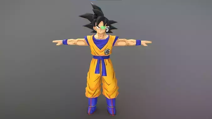 Son Goku Ginyu - Frieza Saga - Dragon Ball Z Low-poly 3D model Son Goku Ginyu - Frieza Saga - Dragon Ball Z Low-poly 3D model