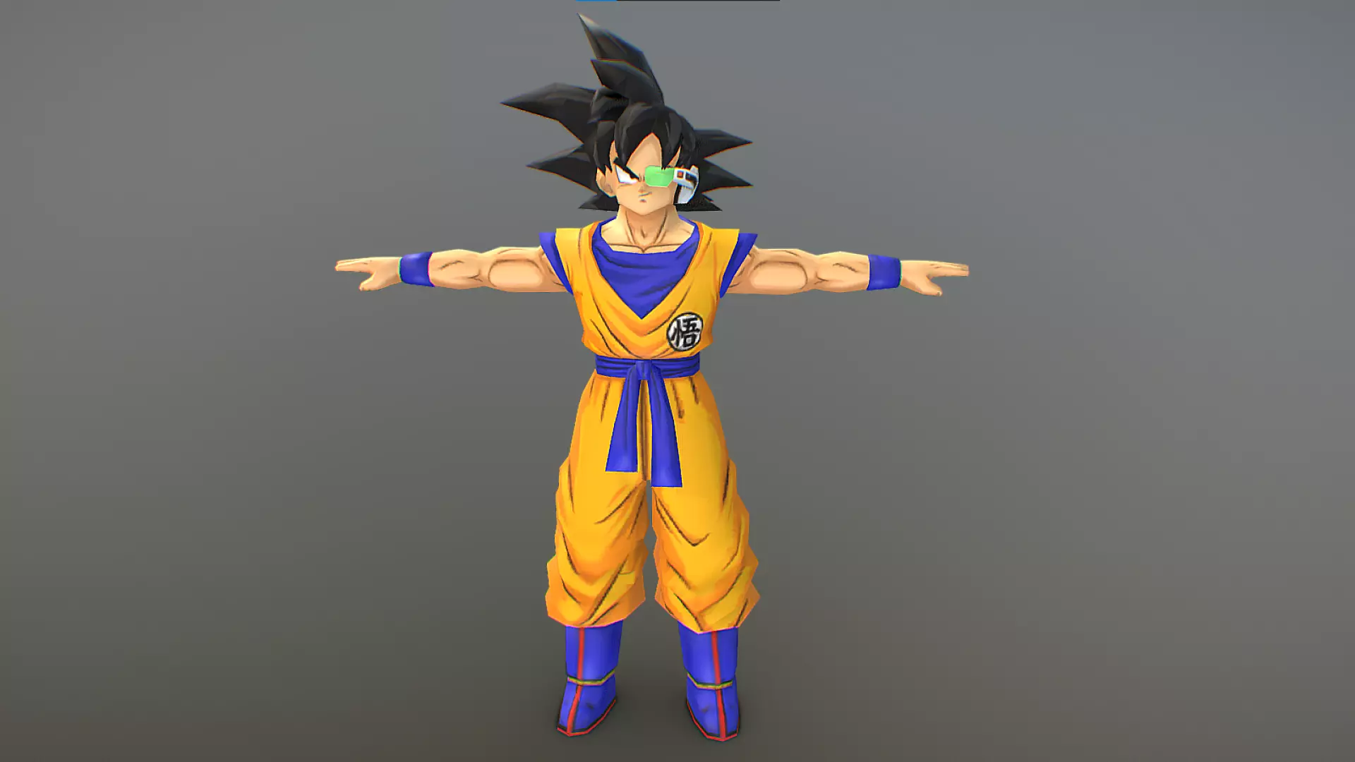 Son Goku Ginyu - Frieza Saga - Dragon Ball Z Low-poly 3D model_0