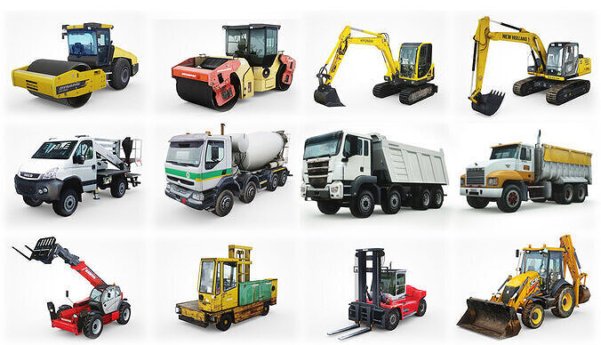 Low-poly Construction units collection Vol1 Low-poly 3D model