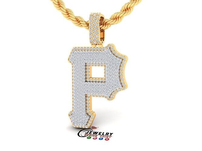 Custom Pittsburgh Pirates Diamond Pendant - Base Ball Team 3D print model