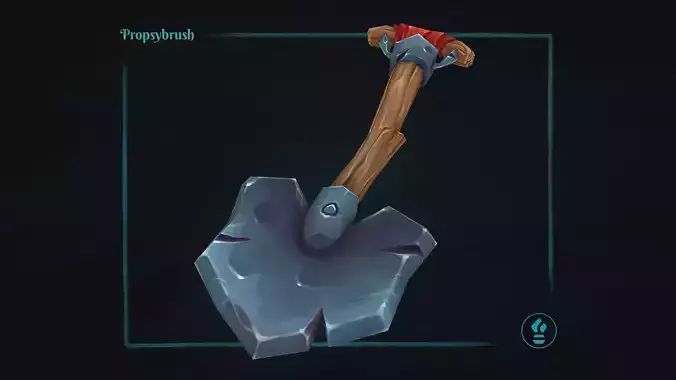 Stylized Shovel Prop - Game-Ready Hand-Painted Asset - Low-poly 3D model