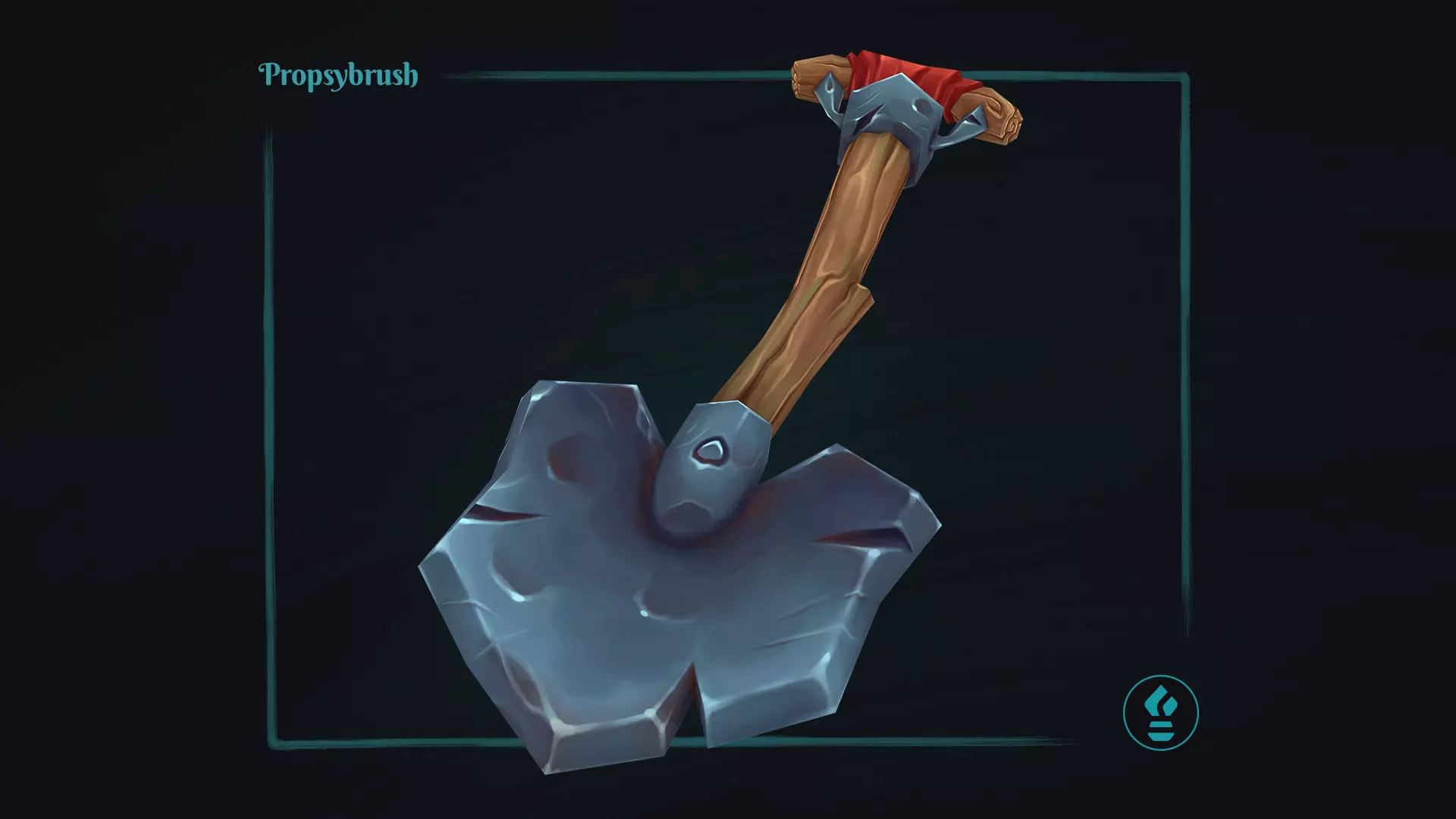 Stylized Shovel Prop - Game-Ready Hand-Painted Asset - Low-poly 3D model_0