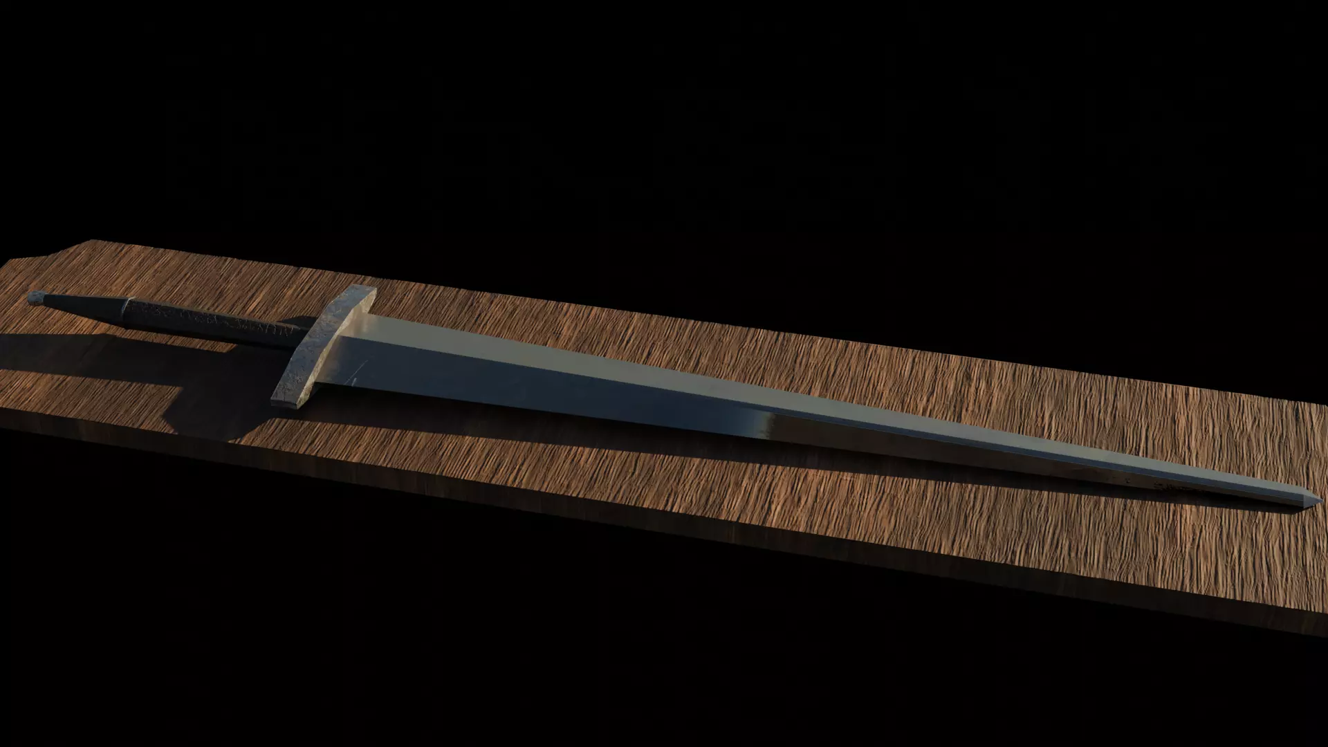 Sword Low-poly 3D model_0