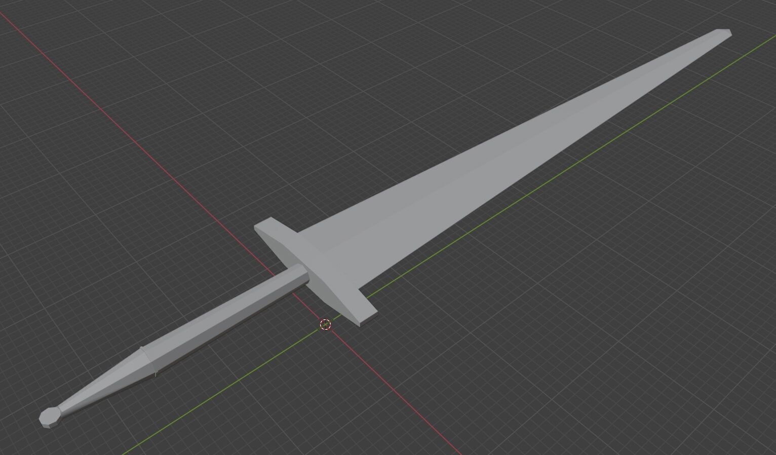 Sword Low-poly 3D model_3