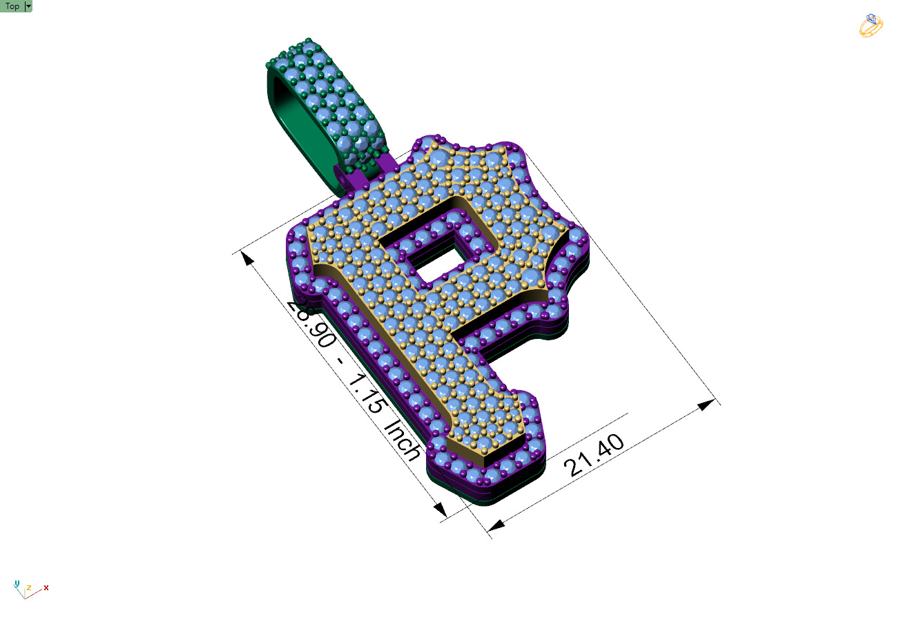 Custom Pittsburgh Pirates Diamond Pendant - Base Ball Team 3D print model_8