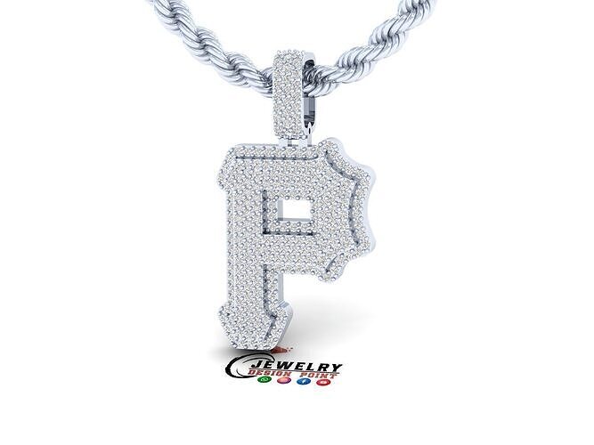 Custom Pittsburgh Pirates Diamond Pendant - Base Ball Team 3D print model