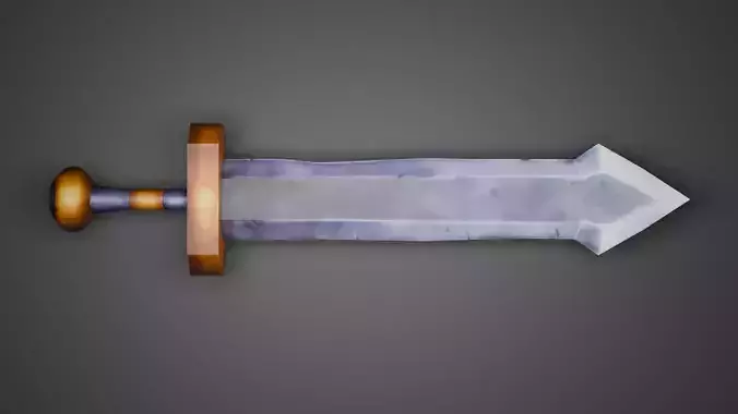 Low poly Fantasy Medieval Sword