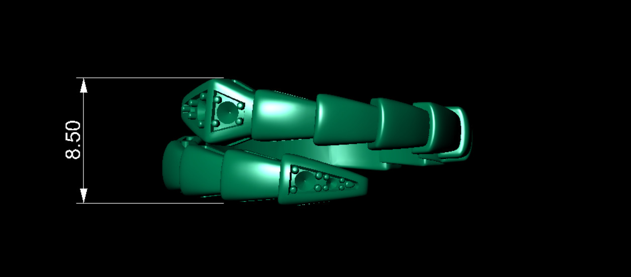 Ring Bulgari Snake  3D print model_7