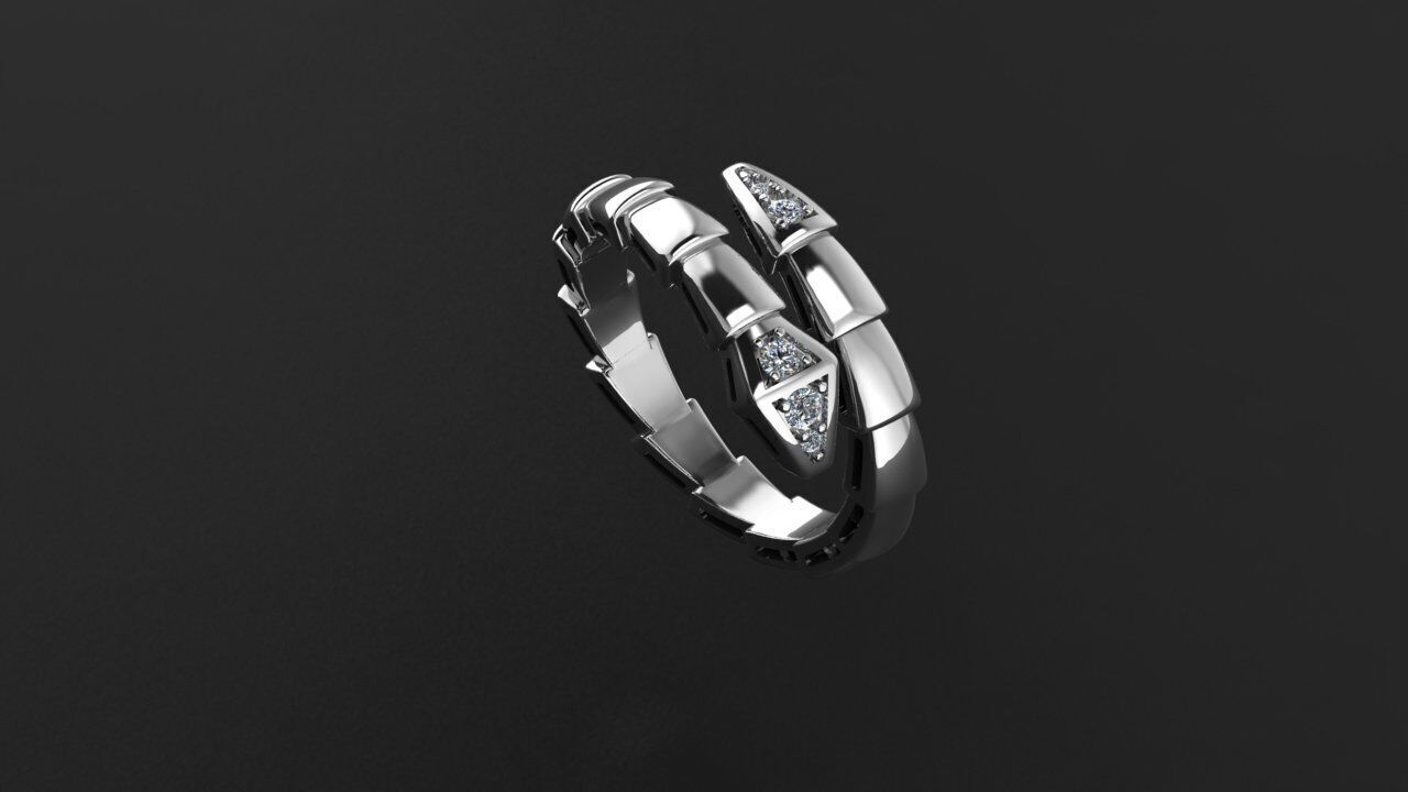 Ring Bulgari Snake  3D print model_2