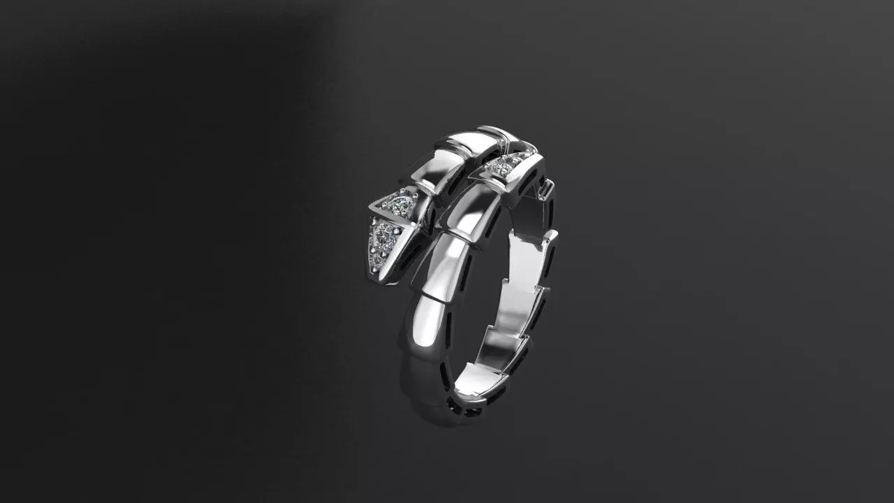 Ring Bulgari Snake  3D print model_0