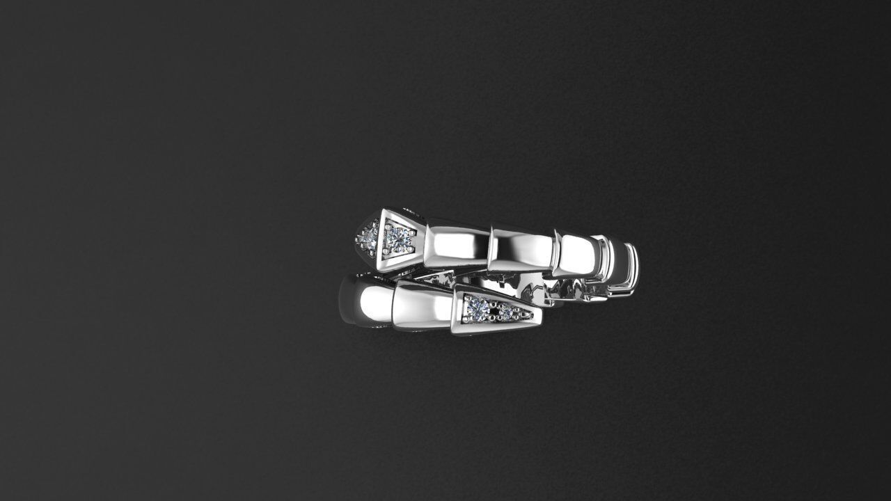 Ring Bulgari Snake  3D print model_5