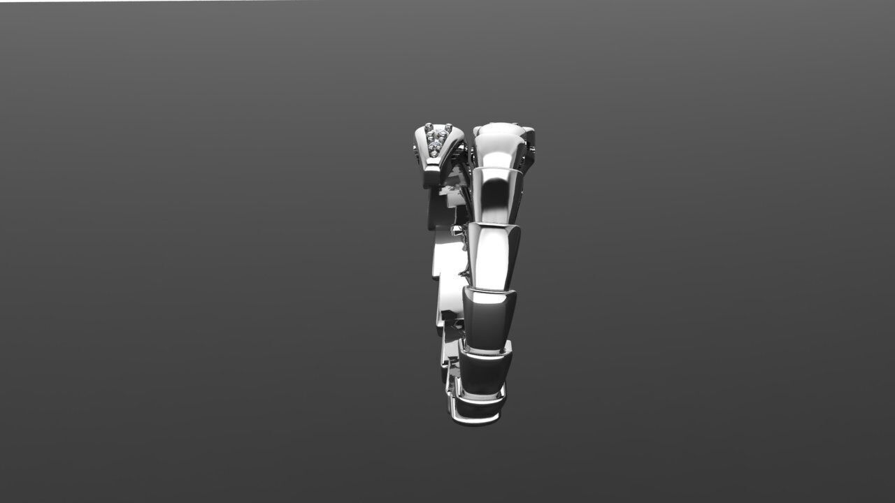 Ring Bulgari Snake  3D print model_4