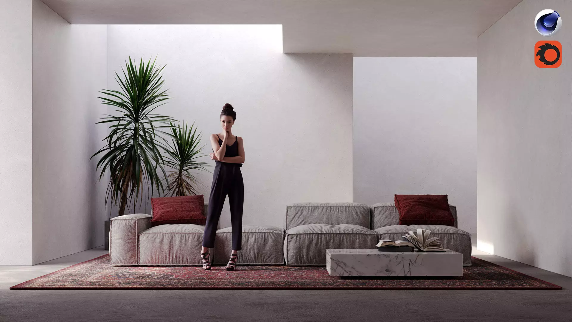 Virtual Location 004 - Cinema 4D Corona scene 3D model 3D model_0