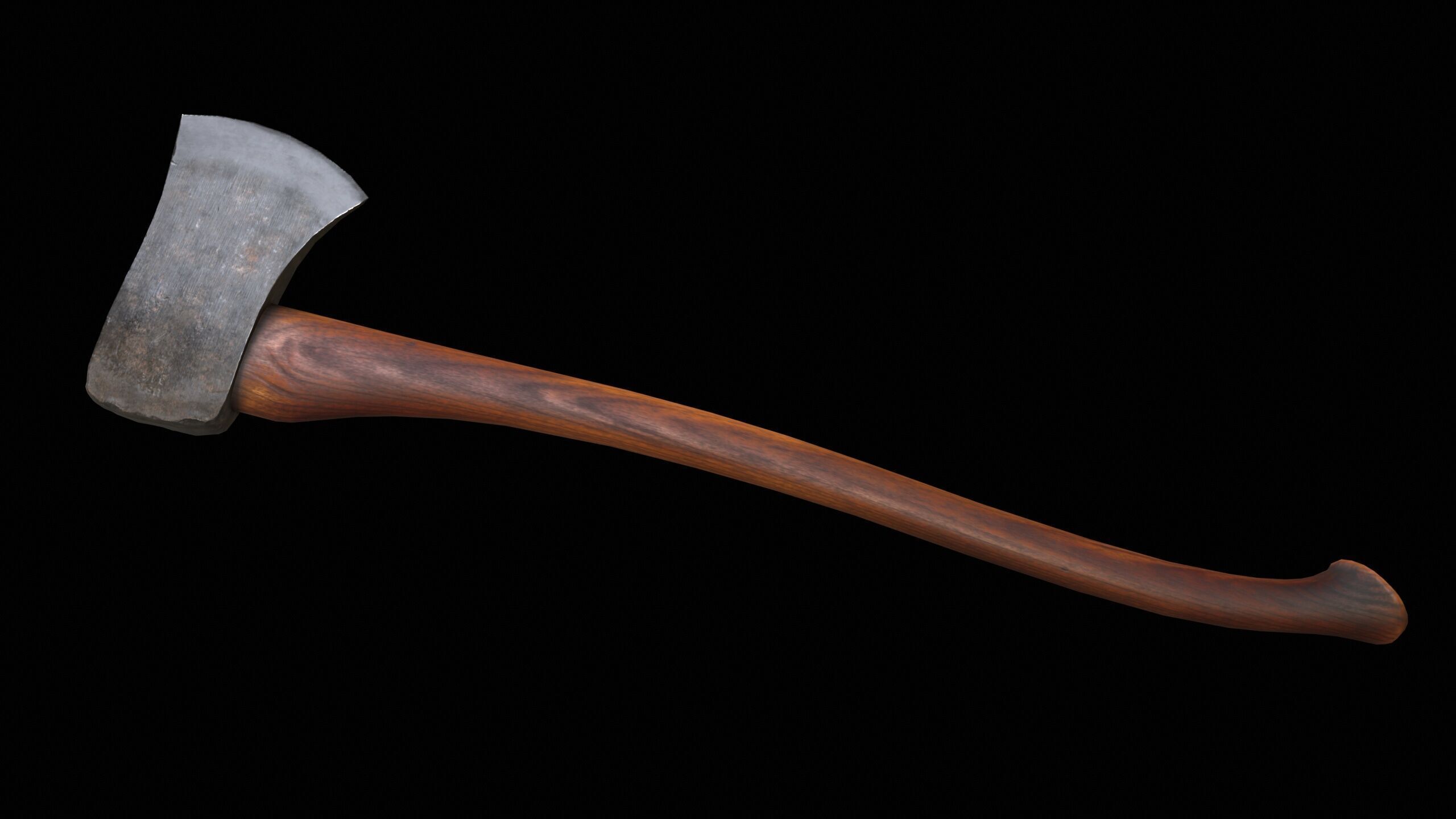 Felling Axe PBR Low-poly 3D model_2