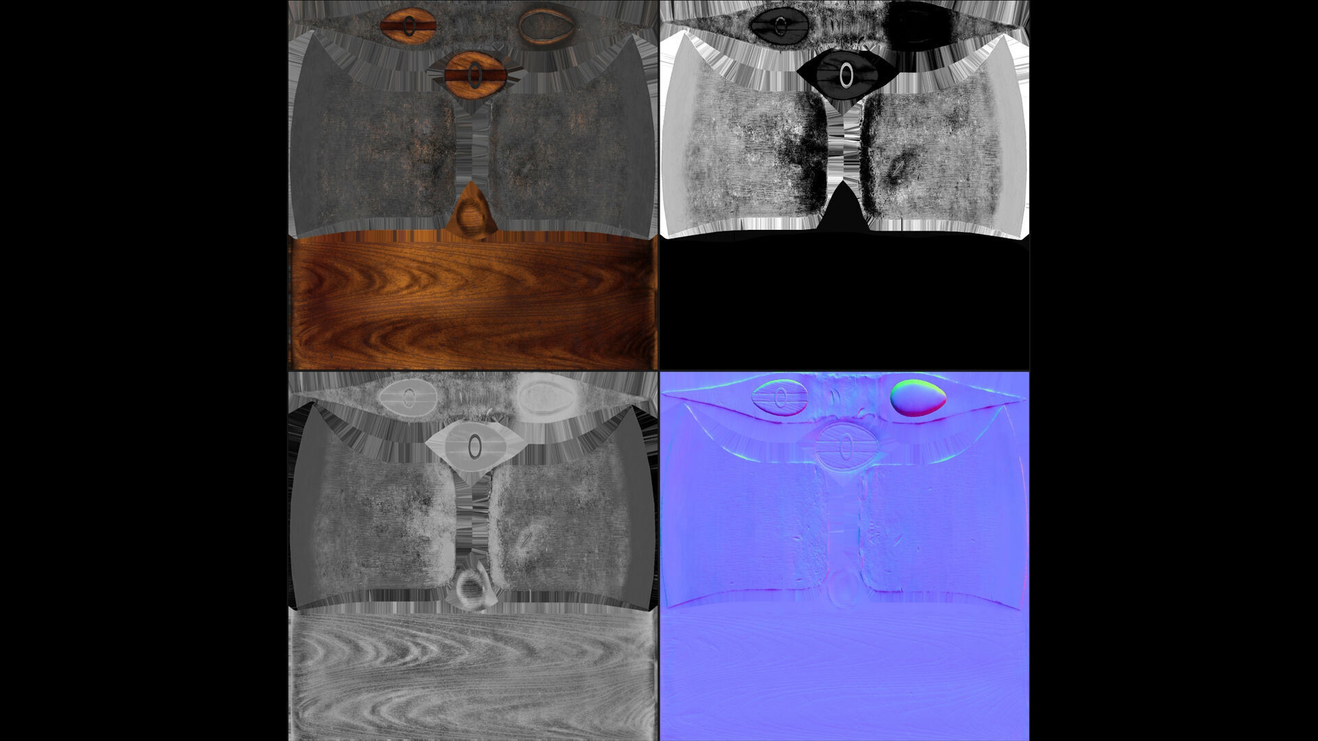 Felling Axe PBR Low-poly 3D model_14