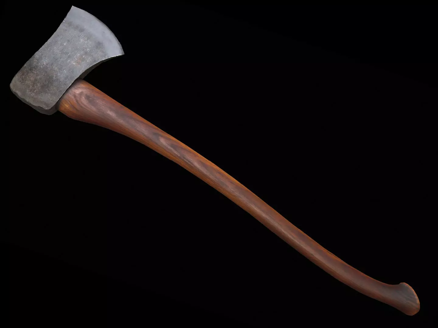 Felling Axe PBR Low-poly 3D model_0