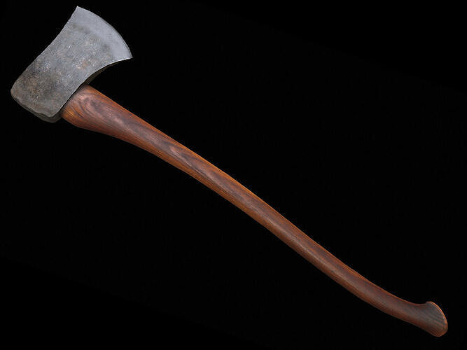 American Felling Axe PBR Low-poly 3D model
