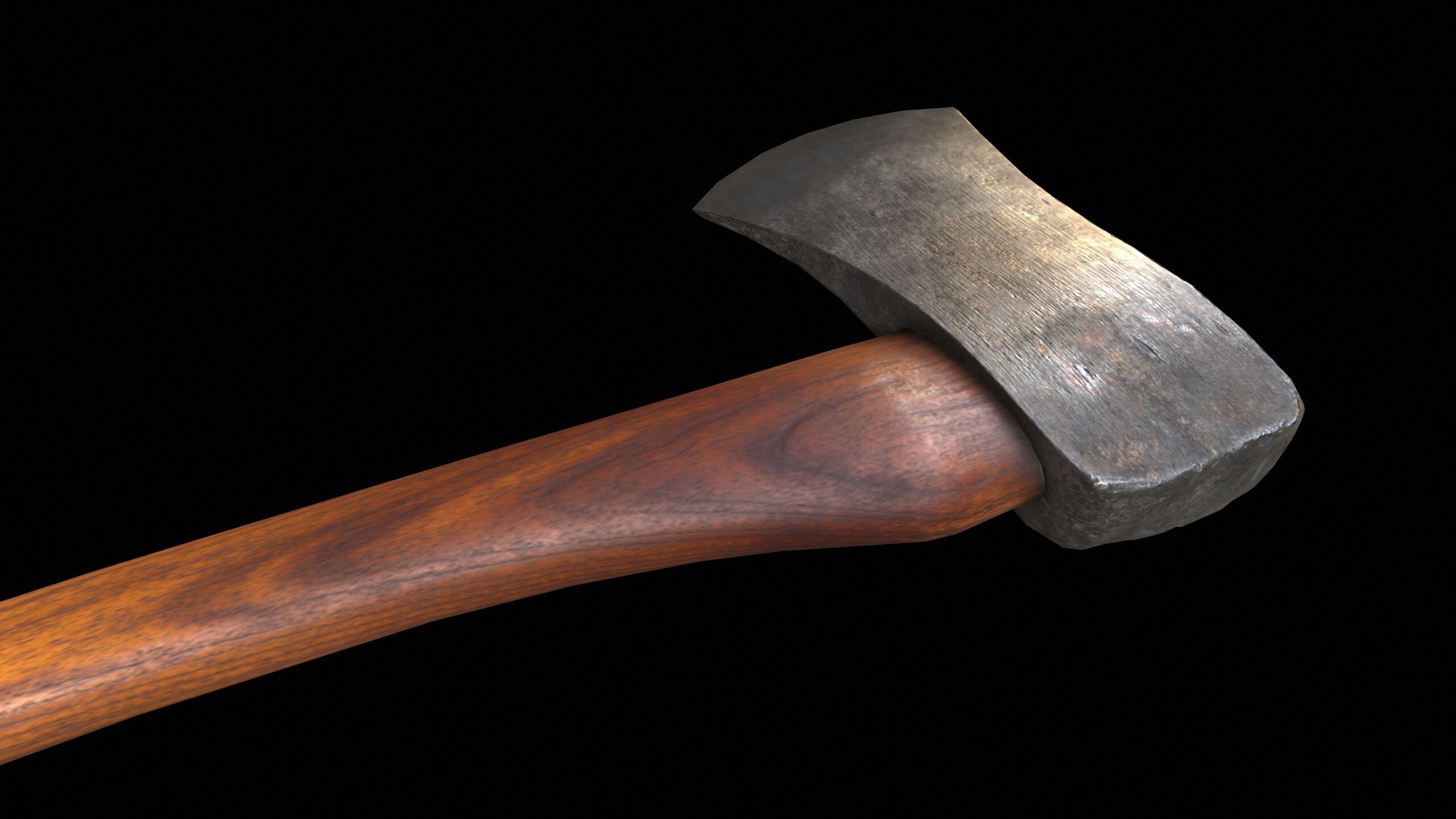 Felling Axe PBR Low-poly 3D model_8
