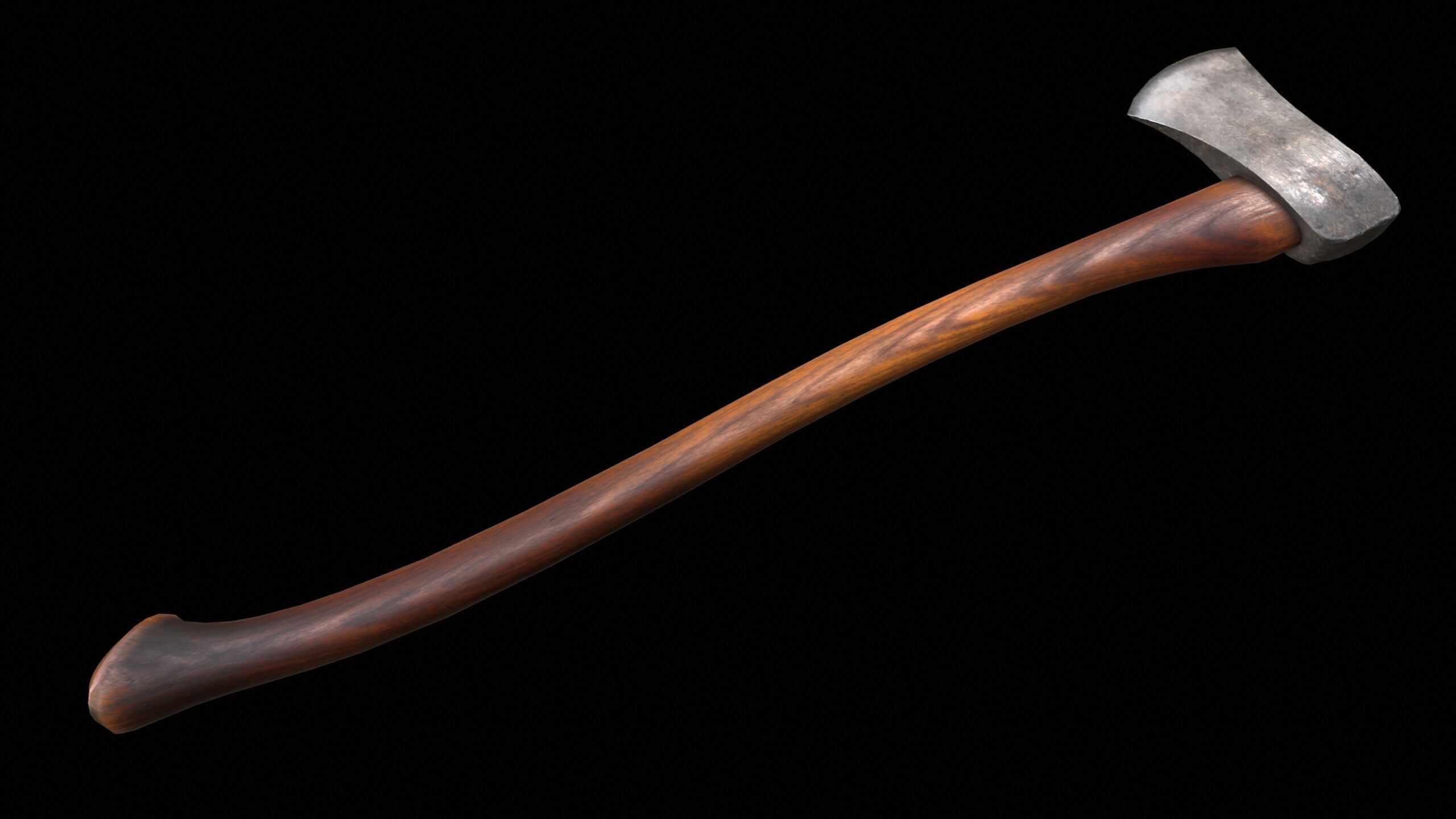 Felling Axe PBR Low-poly 3D model_5