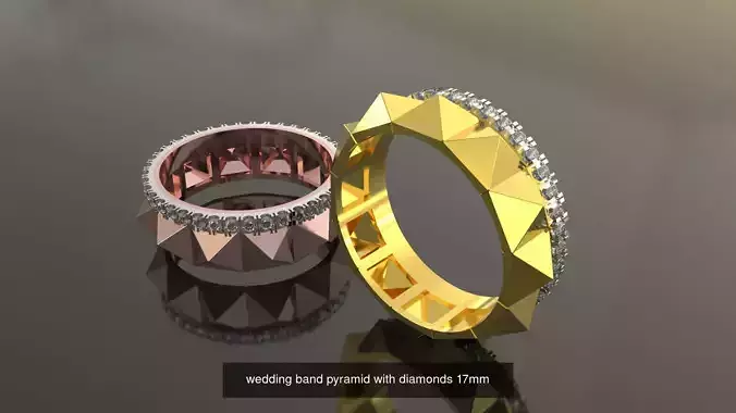 wedding bands diamonds  3D Model Collection