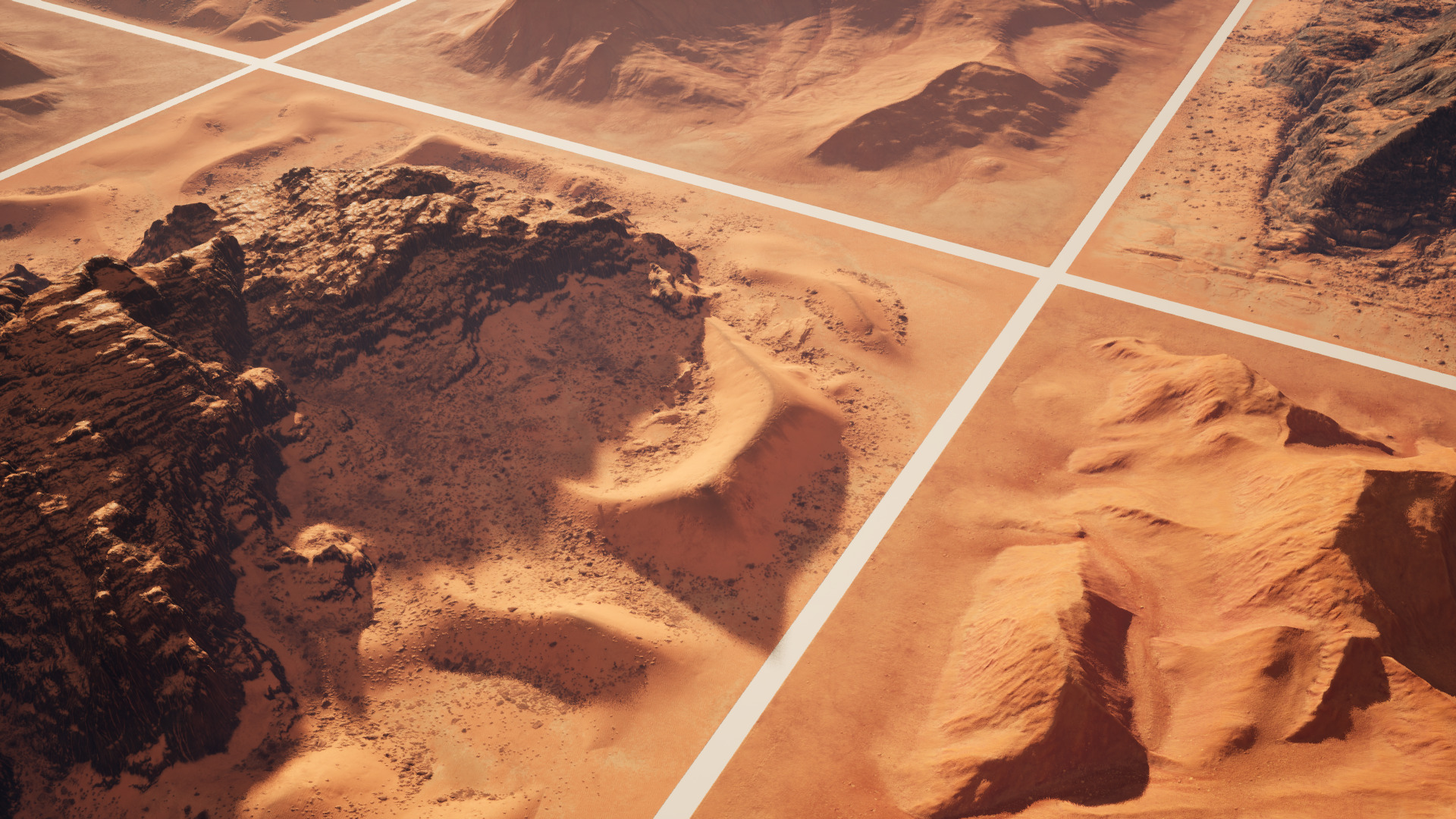 Wadi Rum dunes pack of 6 V1 Low-poly 3D model_2