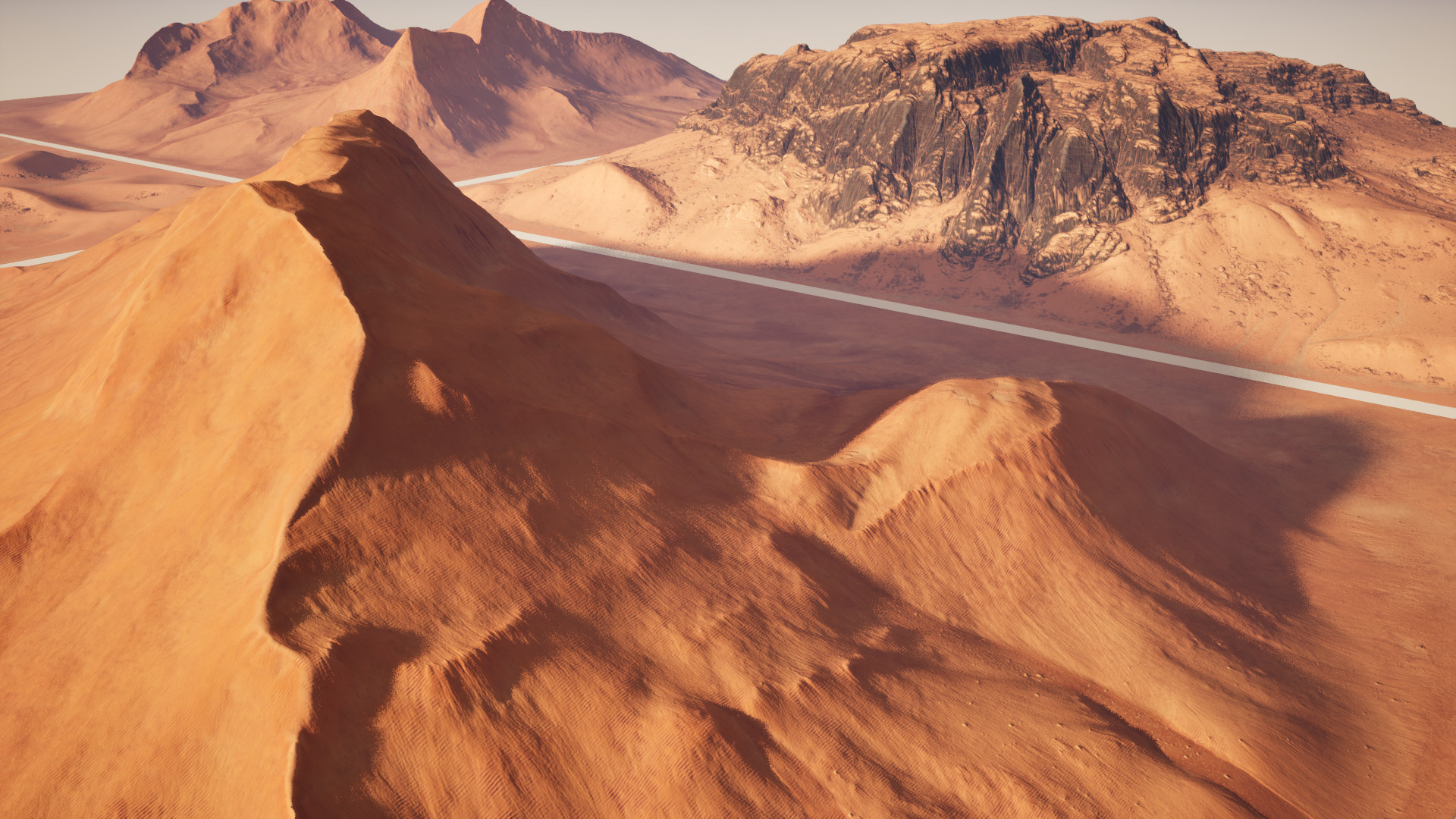 Wadi Rum dunes pack of 6 V1 Low-poly 3D model_5