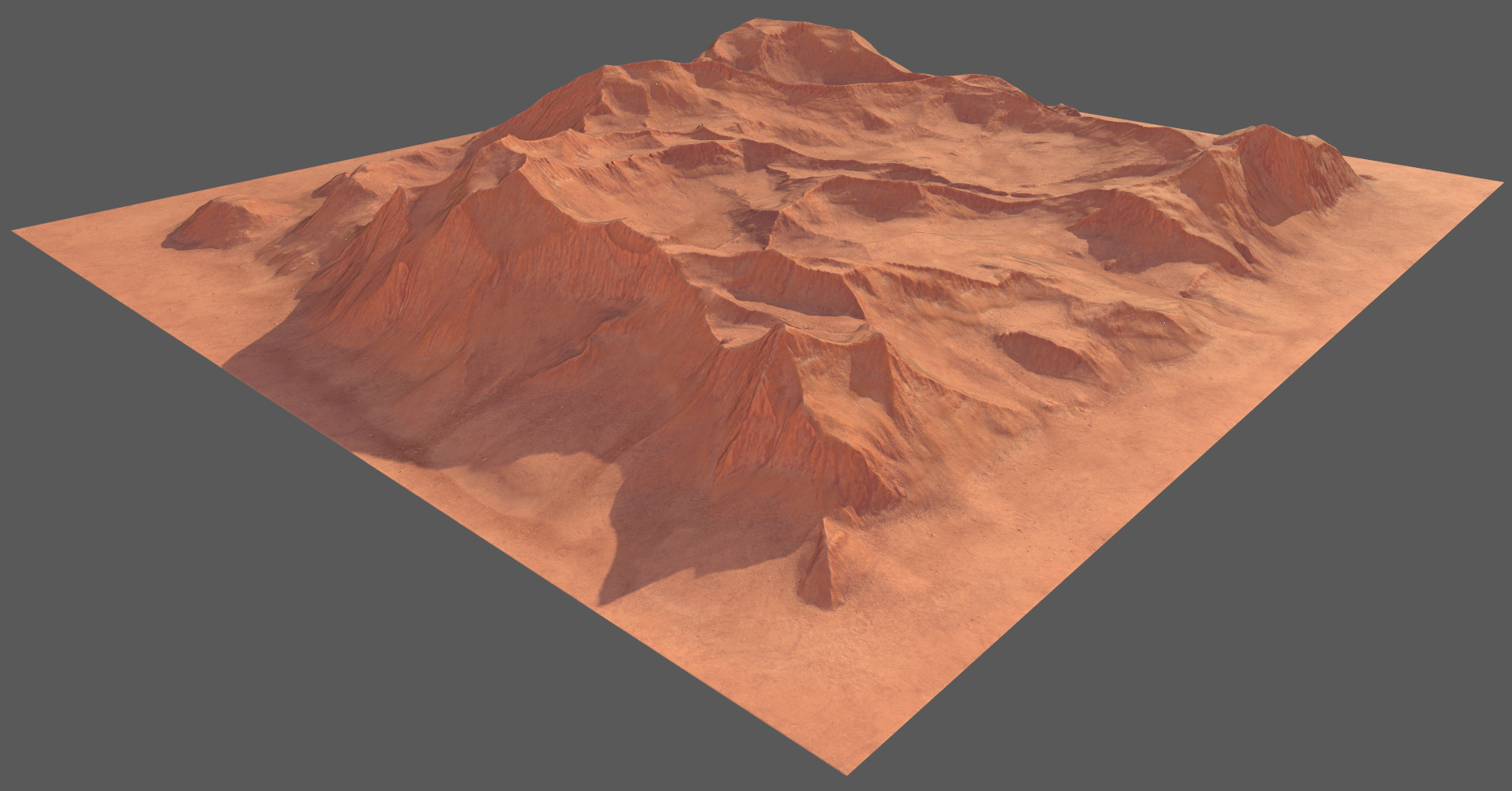 Wadi Rum dunes pack of 6 V1 Low-poly 3D model_9