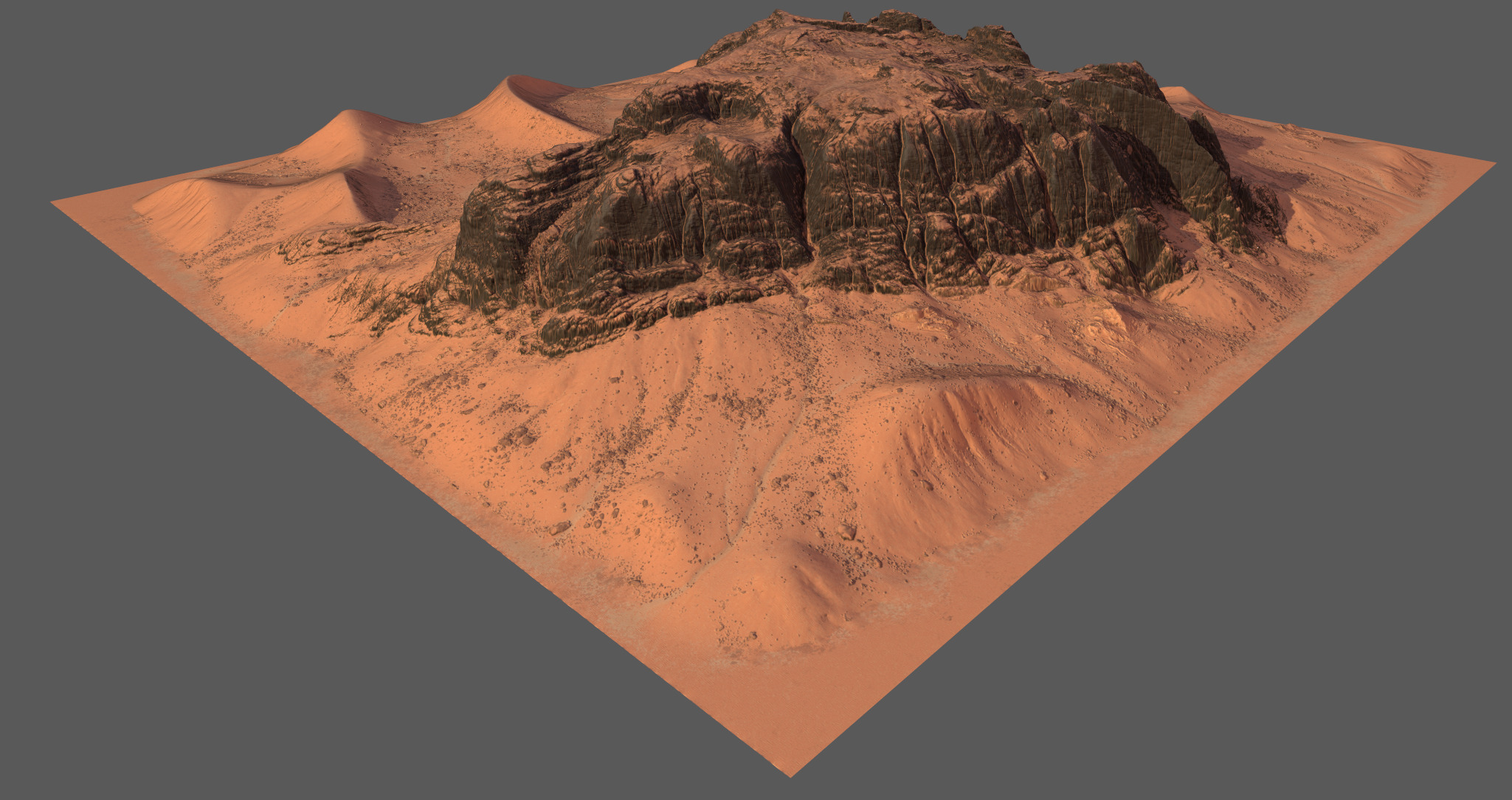 Wadi Rum dunes pack of 6 V1 Low-poly 3D model_19