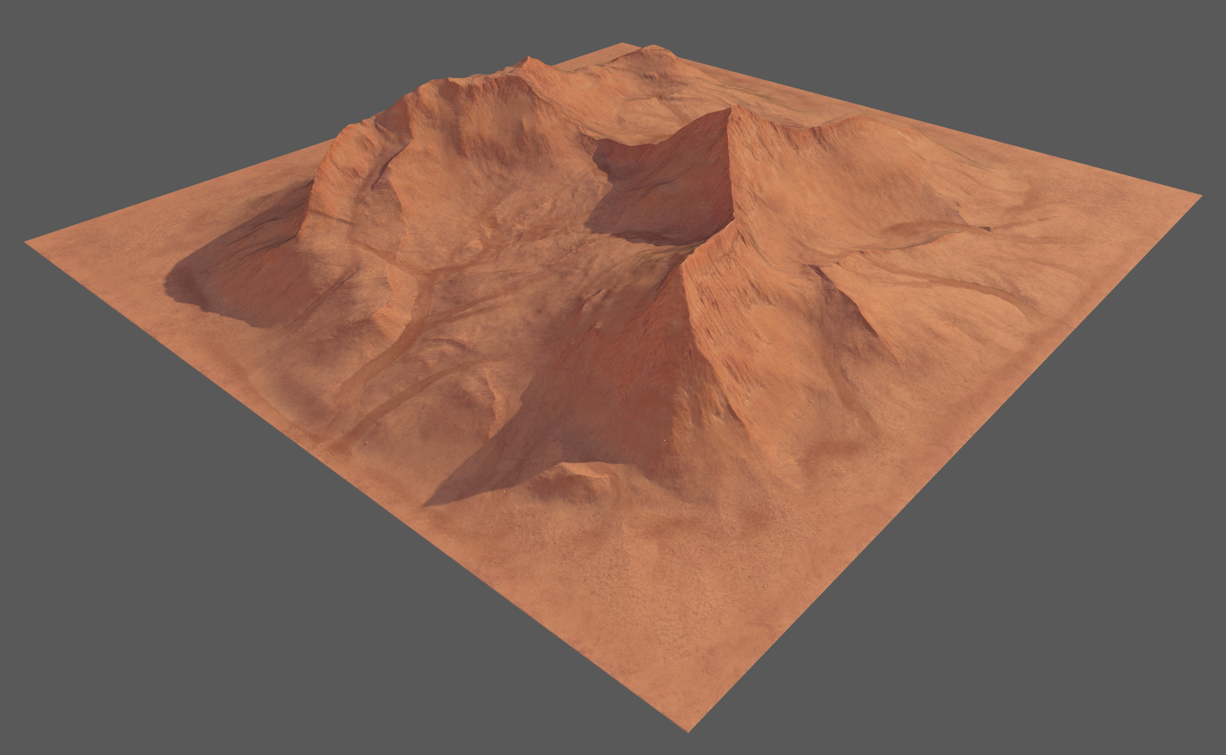 Wadi Rum dunes pack of 6 V1 Low-poly 3D model_11