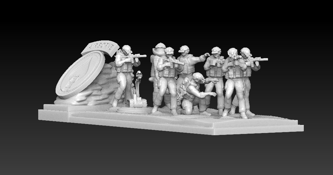 3D Printable JSOC Squad Miniatures Modern Military  3D print model_3