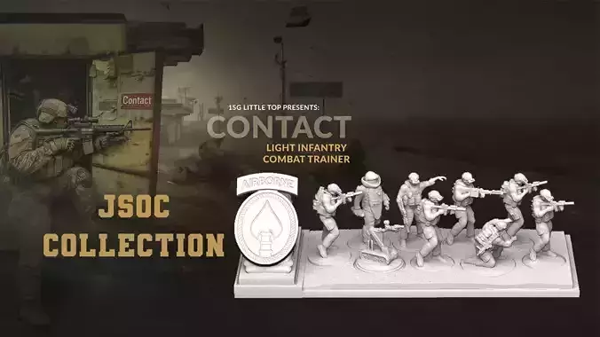 3D Printable JSOC Squad Miniatures Modern Military  3D print model