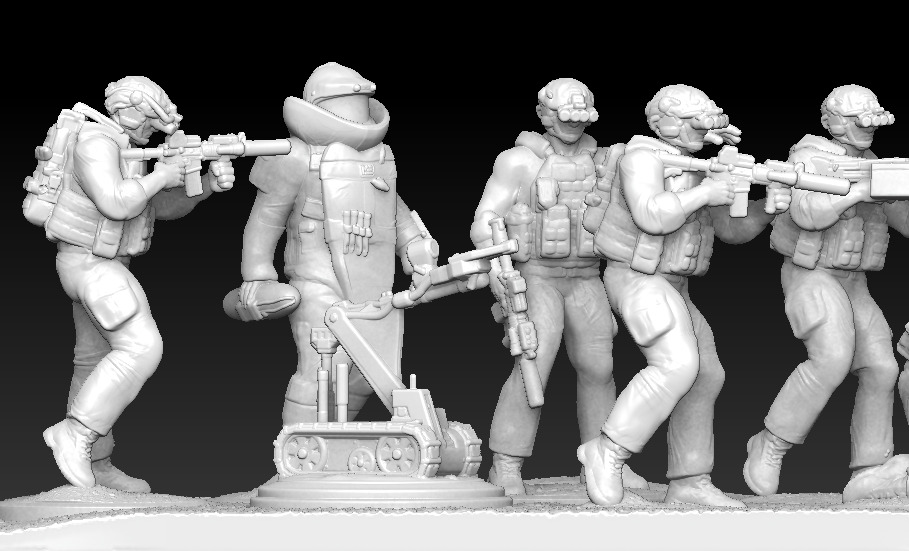 3D Printable JSOC Squad Miniatures Modern Military  3D print model_5
