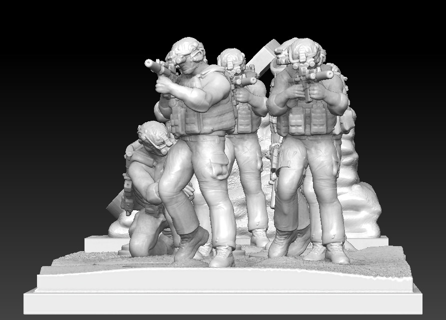 3D Printable JSOC Squad Miniatures Modern Military  3D print model_4