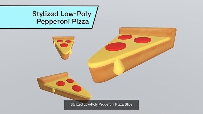 Stylized Low-Poly Fast Food Collection 3D Model Pack 2