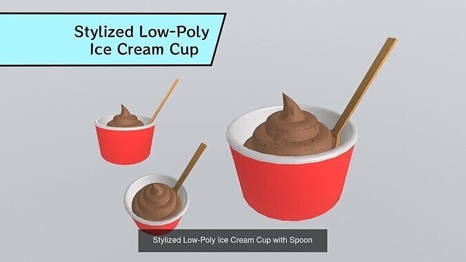 Stylized Low-Poly Fast Food Collection 3D Model Pack 7