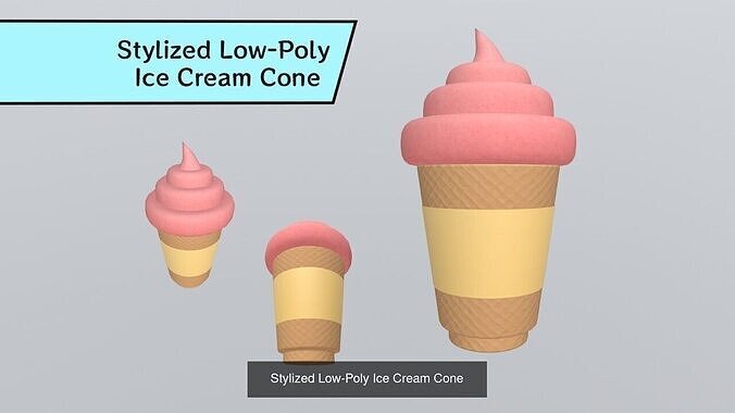 Stylized Low-Poly Fast Food Collection 3D Model Pack 6