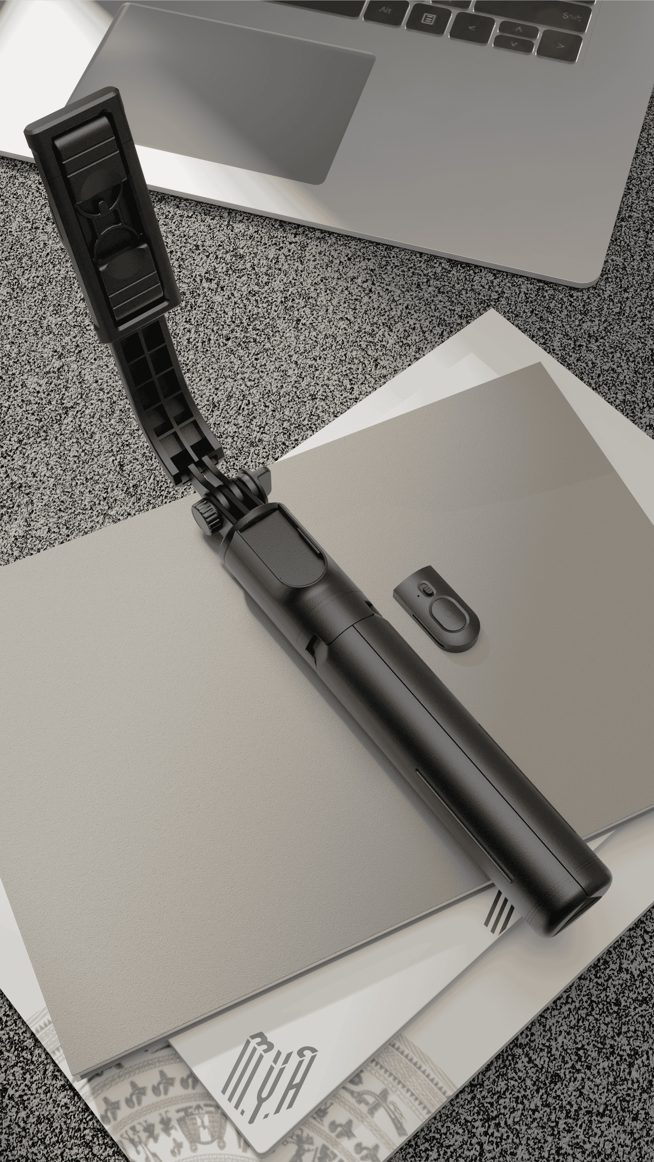 SELFIE STICK  Low-poly 3D model_8