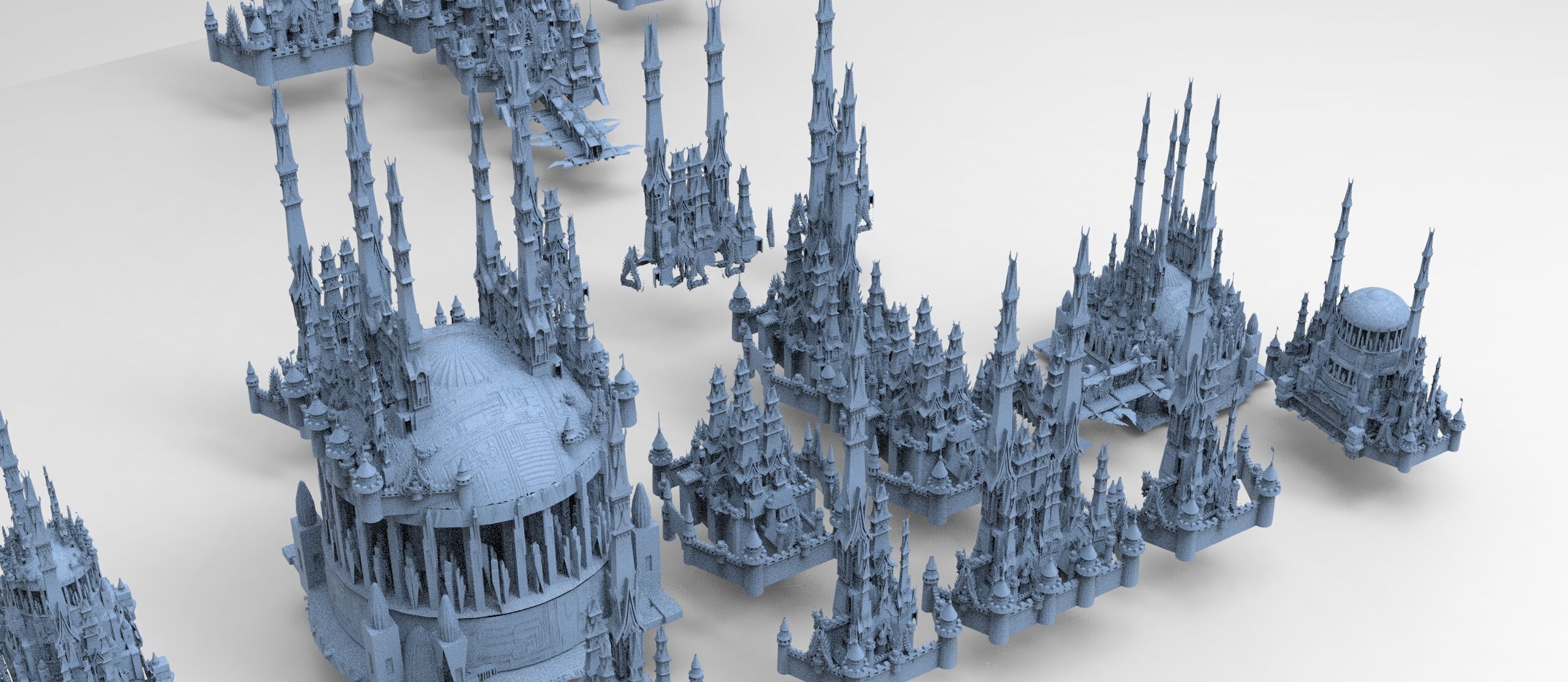 Han dynasty Cyber Eclipse Tower sci fi collection 3D model_1