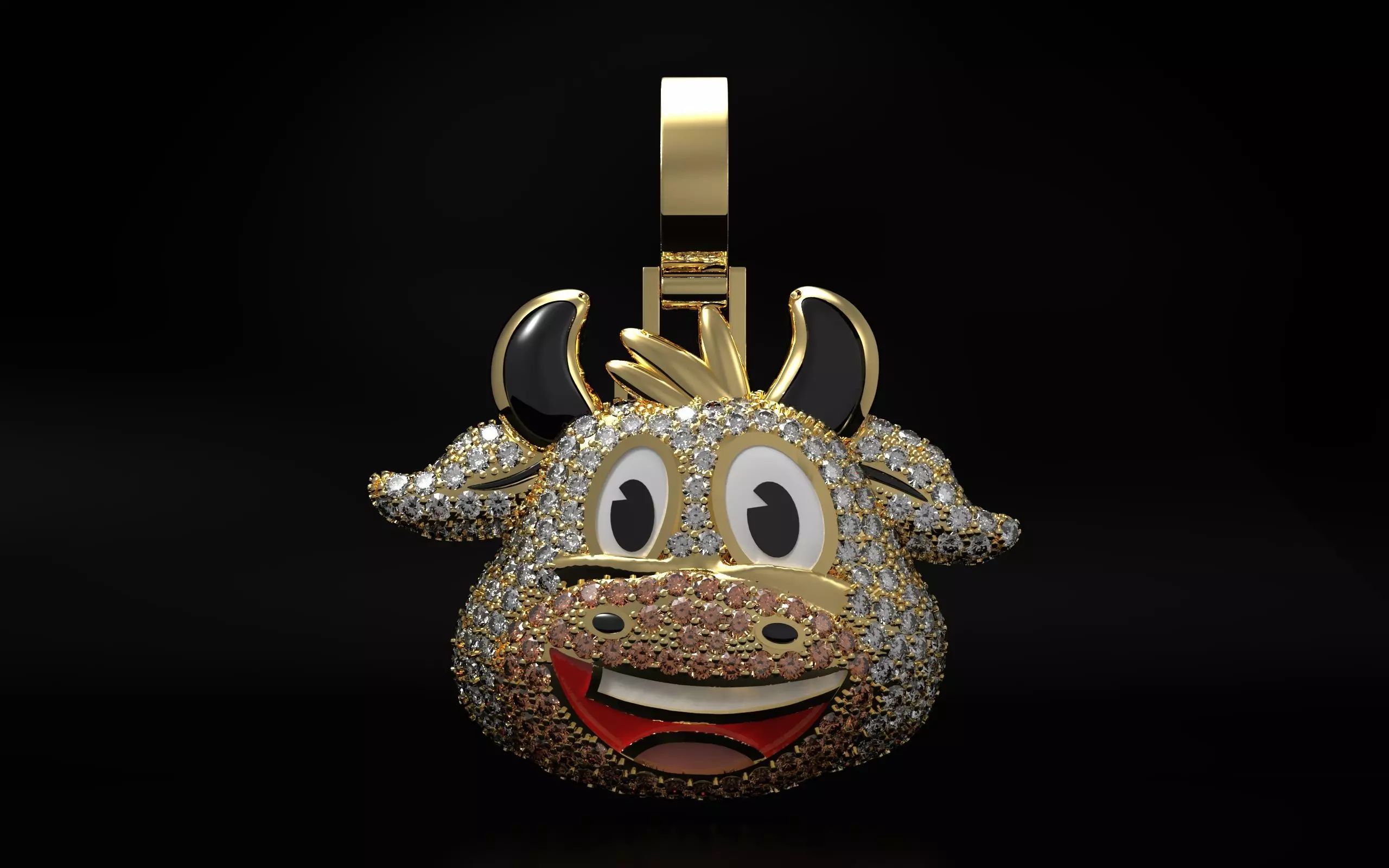 Lola the Cow Pendant 3D print model