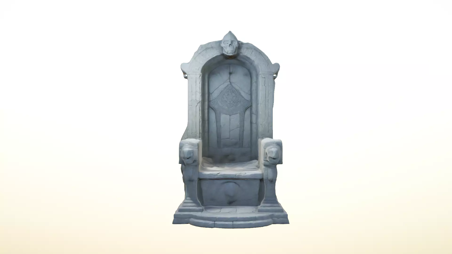 Crypt Stone Throne VR 3D model_0