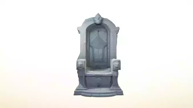 Crypt Stone Throne VR 3D model Crypt Stone Throne VR 3D model