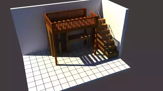 bunk bed  3D model