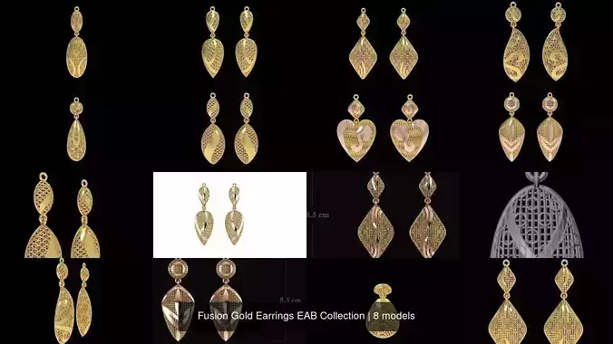 Fusion Gold Earrings EAB Collection