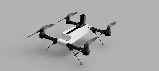 H-Frame Quadcopter Drone 3D print model
