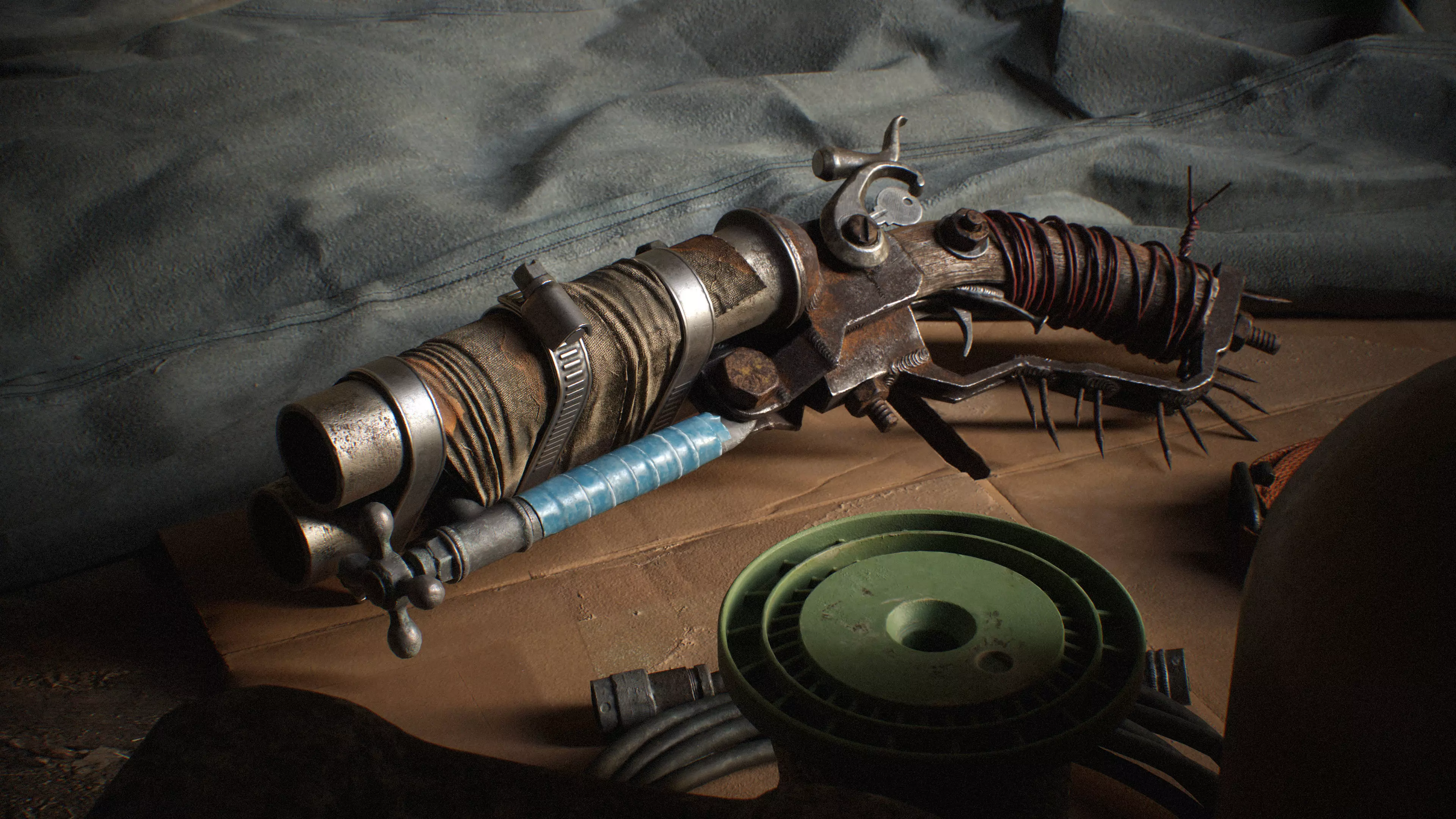 POST-APOCALYPTIC SHOTGUN Low-poly 3D model_0