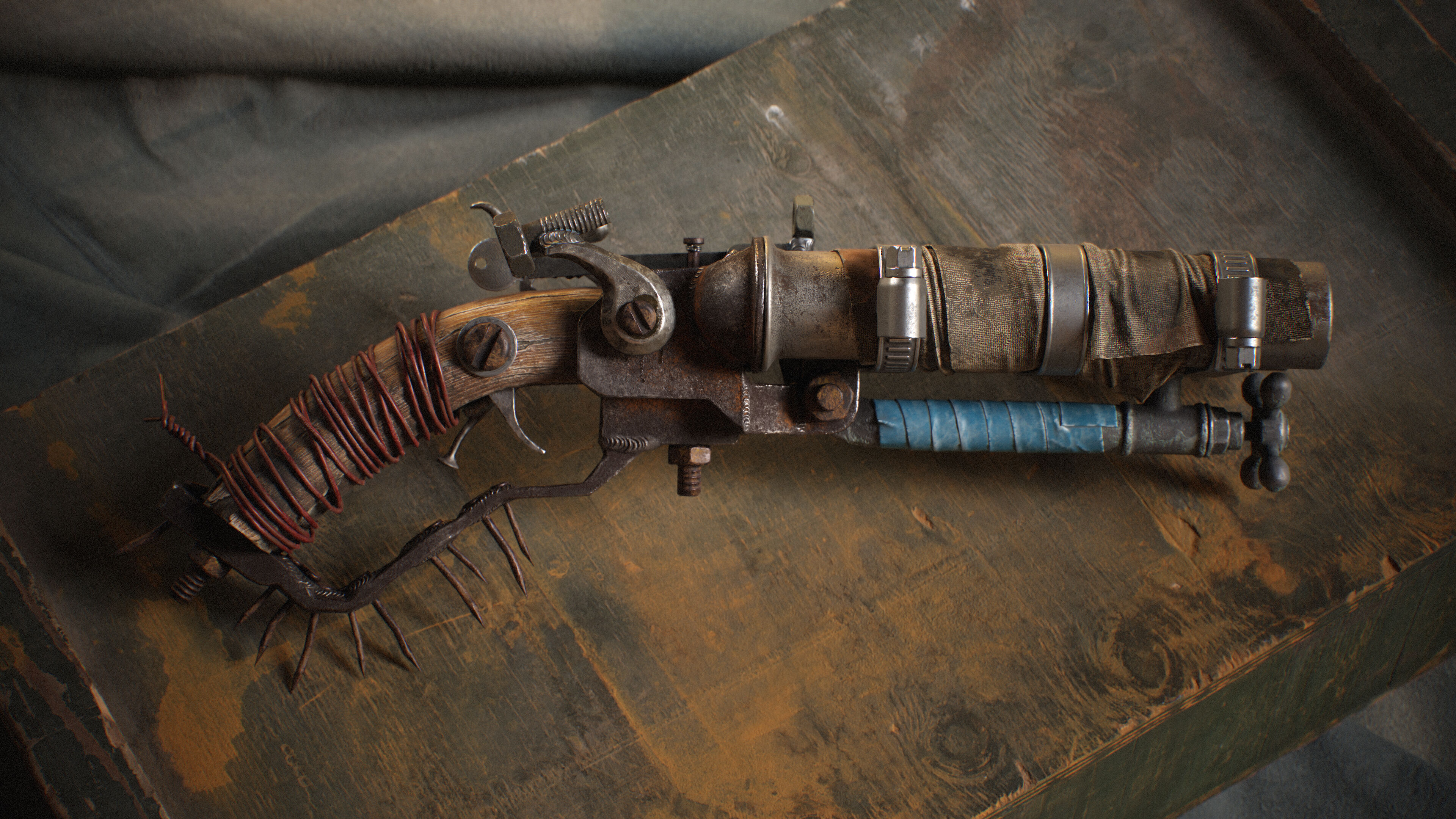 POST-APOCALYPTIC SHOTGUN Low-poly 3D model_4