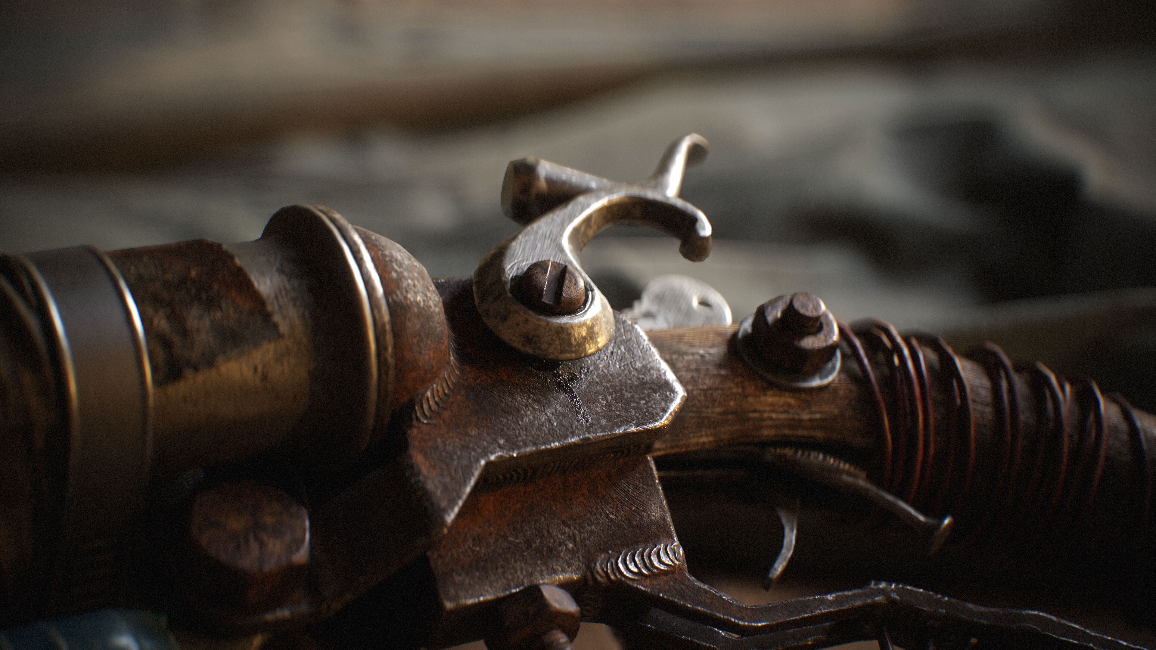 POST-APOCALYPTIC SHOTGUN Low-poly 3D model_1